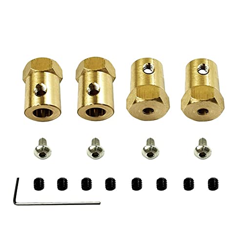 4 STÜCKE Messing Combiner Radnabe Hex Adapter 5mm Bis 12mm Kompatibel Mit B14 B16 B24 B36 C14 C24 MN D91 RC Auto Ersatzteile von RHUCDI