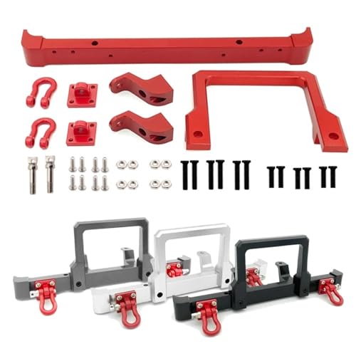 Kompatible Metall-Frontstoßstange, Antikollisionshalterung, kompatibel mit 1/12 RC-Auto MN D91 D96 MN90 MN99S, Upgrade-Teile, Zubehör von RHUCDI