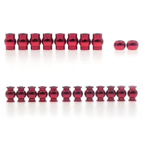 RHUCDI 22 stücke Aluminium Legierung Pivot Ball Set Kompatibel Mit 1/10 4x4 Arrma Upgrade Teile von RHUCDI