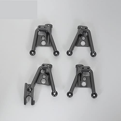 RHUCDI 4-teilige Metall-Stoßdämpferhalterung Compatible with den Turm, kompatibel mit 1/10 RC Crawler Car II Chassis 90046 90047 90060 AX31380, Upgrade-Teile von RHUCDI