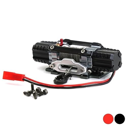 RHUCDI Dual Motor Metall Simulierte Winde Kompatibel Mit 1/8 1/10 RC Crawler Auto Axial KM2 YK4082 Upgrade Teile von RHUCDI