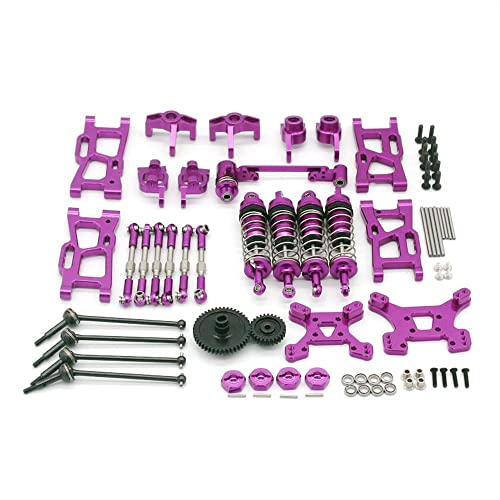 RHUCDI Kompatibles ferngesteuertes Auto 144001 124019 General Metal Upgrade Modification Kit 14-teiliges Set mit anfälligen Modifizierungskits von RHUCDI