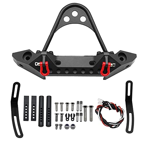 RHUCDI Metall-Frontstoßstange, kompatibel mit 1/10 RC Crawler II 90046 90047, Tuningteile von RHUCDI