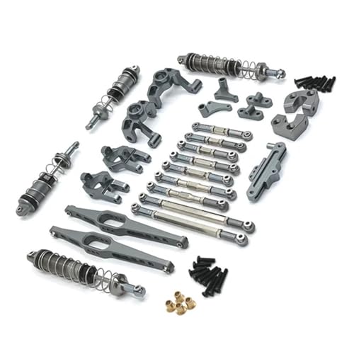 1/12 12429 RC Auto Kompatibel Metall Upgrade Hauptträger Hydraulische Stoßdämpfer Zugstange Lenkung Tasse 10 Stück Set(Dark Grey) von RHXeKS