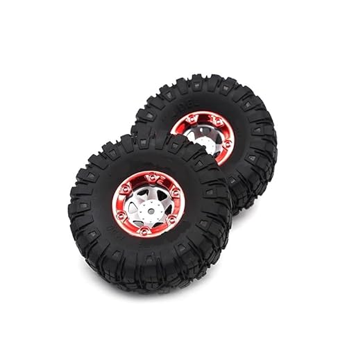 RHXeKS 12428 1/12 RC Auto-Ersatzteile, kompatibel mit 12428-ABC12429 FY-03 100 mm großen Reifen(0070 Two RED Tires) von RHXeKS