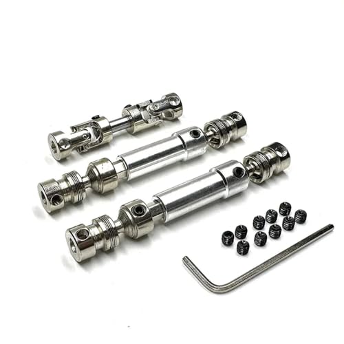 RHXeKS 3 Stück Metall-Antriebswellen-Upgrade-Teile Kompatibel mit 1/12 RC-Autos, kompatibel mit MN128 MN86 MN86S MN86K MN86KS und MN G500(White) von RHXeKS