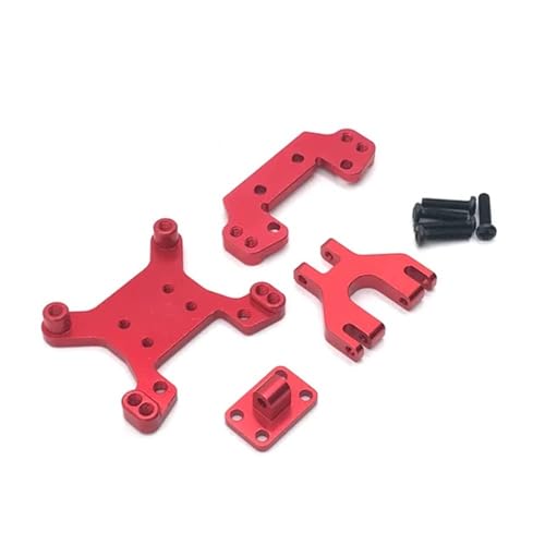 RHXeKS Metall-Upgrade-Stoßdämpferhalterungen Kompatibel mit 1/12 124018 124016 RC-Autos, kompatible Teile vorne und hinten(RED) von RHXeKS