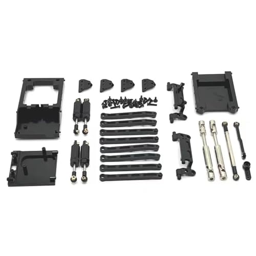 RHXeKS Metallverstärkter Aufhängungsstangensatz, kompatibel mit MN168 MN78 1/12 MN Modell RC-Autokomponenten(Black) von RHXeKS