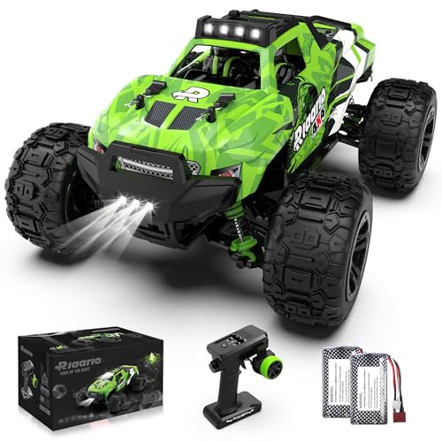 RIAARIO 1:18 All-Terrain-RC-Auto, 4WD-Elektrofahrzeug-Geländewagen, 4X4 wasserdichte RC-Trucks mit 2 wiederaufladbaren Batterien von RIAARIO