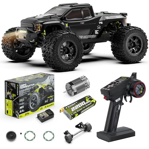 RIAARIO RC Cars Mini 1:10 RTR Brushless RC Auto für Erwachsene Max 50 km/h All Terrain Hobby Trucks Elektrische Off-Road Monster Trucks 4WD Ferngesteuertes Auto Wasserdicht Truck mit Kohlefaser von RIAARIO