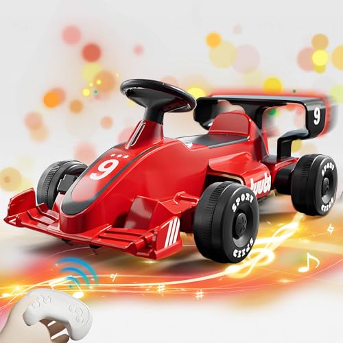 Elektrisches Go-Kart 12V7Ah batteriebetriebenes Pedal Go Karts, Drift Kart mit Drift / Sportmodus, leistungsstarkes Drift Kart Elektropedal Kart Outdoor Rennspielzeug, leistungsstarken Motoren,Rot von RIDEONMOP