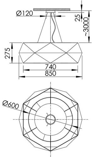 RIDI 320030 320030 LED-Pendelleuchte Weiß von RIDI