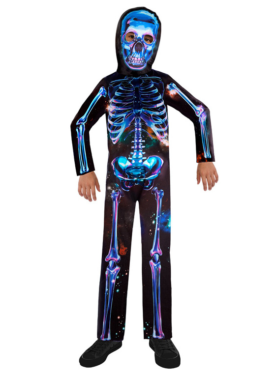 Neon-Skelettkostüm für Kinder schwarz-neonfarben Neon-Skelettkostüm für Kinder schwarz-neonfarben von RIETHMULLER
