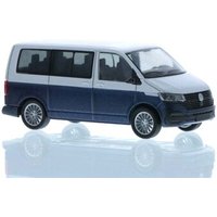 RIETZE 11671 1:87 Volkswagen T6.1 Bus KR reflexsilber/starlight blue von RIETZE