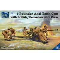 RIICH MODELS RV35044 1:35 6 Pounder Anti Tank Gun with British Commonwealth Crew von RIICH MODELS