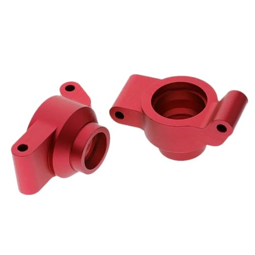 2 Stück Metall Hinterachsträger Achsschenkel 8952, for 1/10 for Traxxas for Maxx for Monster Truck Upgrade Teile Zubehör (Color : Red) von RIJPEX