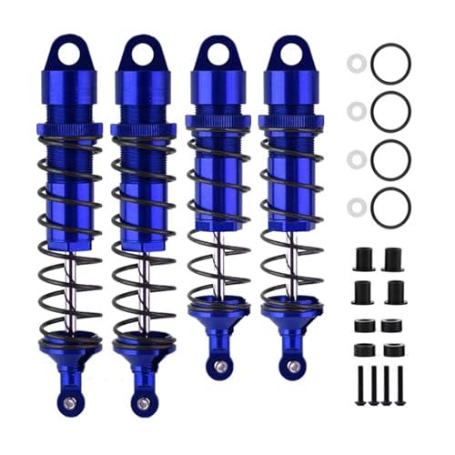 Metall-Stoßdämpfer-Dämpfer, for Traxxas 1/8 Schlitten 95076-4 RC for Monster Truck Upgrades Teile Zubehör (Color : Blue) von RIJPEX