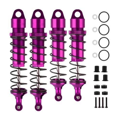 Metall-Stoßdämpfer-Dämpfer, for Traxxas 1/8 Schlitten 95076-4 RC for Monster Truck Upgrades Teile Zubehör (Color : Pink) von RIJPEX