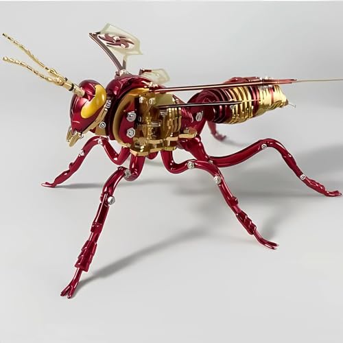 3D-Puzzle-Modellset aus Metall für Erwachsene, 3D-mechanisches Wespenmodell aus Metall, mechanisches Insektentiermodell aus Edelstahl zum Selbermachen, kreatives Ornament-Puzzleset G von RIKCAT