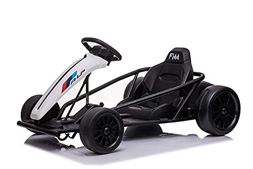 Driftkart Drift-CAR 24V, Weiss, Glatte Drifträder, 2 x 350W Motor, Driftmodus bei 13 km/h, 24V Batterie, solide Konstruktion von RIRICAR