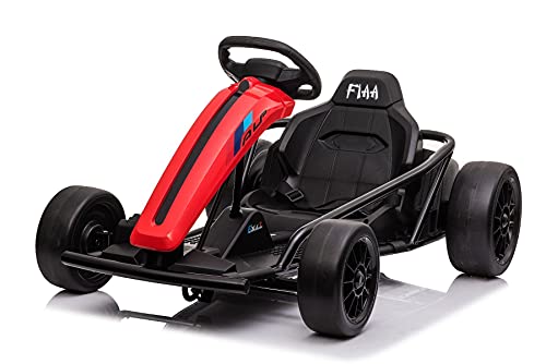 Driftkart Drift-CAR 24V, rot, Glatte Drifträder, 2 x 350W Motor, Driftmodus bei 13 km/h, 24V Batterie, solide Konstruktion von RIRICAR