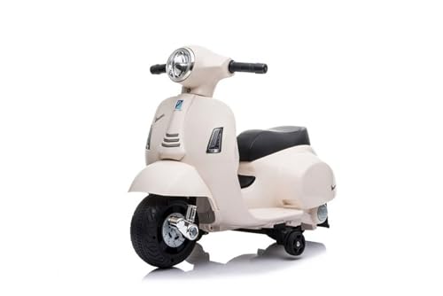 Elektro-Rutschroller Vespa GTS, weiß, mit Hilfsrädern, lizenziert, Lithiumbatterie, Ledersitz, 30-W-Motor Elektro-Rutschroller Vespa GTS, weiß, mit Hilfsrädern, lizenziert, Lithiumbatterie, Ledersitz, 30-W-Motor von RIRICAR