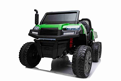 Elektroauto Rider 6X6 24V mit Allradantrieb 4 X 100W, 24V-Batterie, Eva-Rädern, Aufhängung, 2,4-GHz-Fernbedienung, Zweisitzer, MP3-Player mit USB/SD-Eingang, Bluetooth von RIRICAR