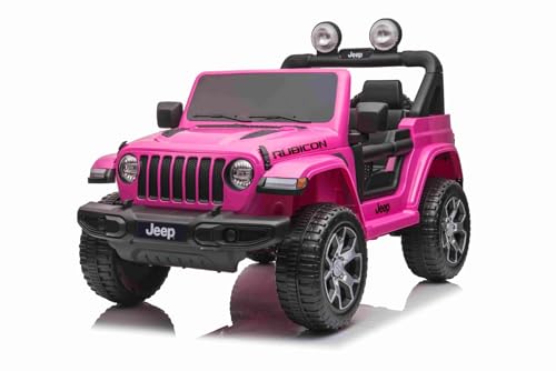 RIRICAR Elektroauto für Kinder 12V J.E.E.P. Wrangler, Rosa, Kinder elektroauto 2 sitzer mit 2,4-GHz-Fernbedienung, Radio mit Bluetooth- und USB-Eingang, Lithium-Akku, Eva-Räder RIRICAR Elektroauto für Kinder 12V J.E.E.P. Wrangler, Rosa, Kinder elektroauto 2 sitzer mit 2,4-GHz-Fernbedienung, Radio mit Bluetooth- und USB-Eingang, Lithium-Akku, Eva-Räder von RIRICAR