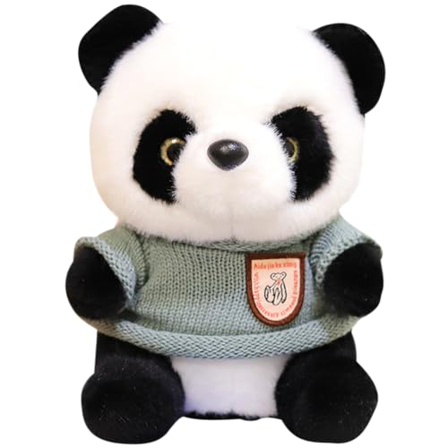 RIUAHST 25 cm Panda Süßes Stofftier,Panda Kuscheltier Plüsch Cute Anime Kuscheltier Puppe Stofftier Schwarz Weiß Panda Plüschtier,Geeignet für Jungen und Mädchen von RIUAHST