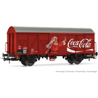 RIVAROSSI 80818818 H0 2-achs. gedeckter Güterwagen Gs mit Plattenwänden „Coca-Cola", FS, Ep. IV von RIVAROSSI