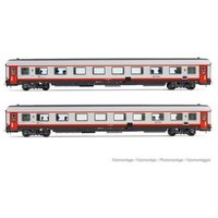 RIVAROSSI HR4351 H0 2-tlg. Set 1. Klasse Reisezugwagen Gran Confort „Progetto 901" „Frecciabianca"-Lackierung, FS, Ep. VI von RIVAROSSI