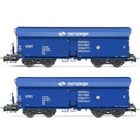 RIVAROSSI HR6522 H0 2-teiliges 4achsiges Selbsentladewagenset Fals blau, PKP Cargo, Ep. V von RIVAROSSI