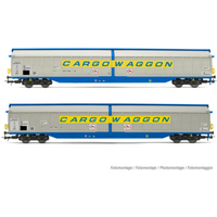 RIVAROSSI HR6599 H0 2-tlg. Set Schiebewandwagen „Cargowaggon", DB, Ep. IV von RIVAROSSI