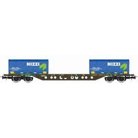 RIVAROSSI HR6615 H0 4-achs. Containerwagen Sgns mit 2 x 20’ Coil-Container Nizzi, FS CEMAT, Ep. V-VI von RIVAROSSI