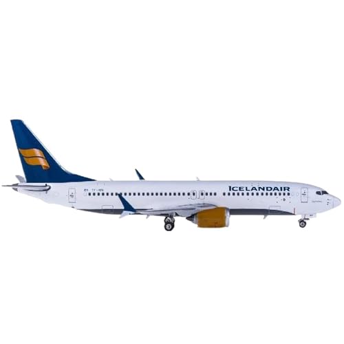 RIVPAHGQ Replika Flugzeugmodelle 1/400 Miniaturflugzeuge Im Maßstab PH04220 Für Icelandair Air 737 MAX 8 TF-ICU Druckguss-Flugzeug-Displaymodell Vorgefertigte Luftfahrzeug Modelle von RIVPAHGQ