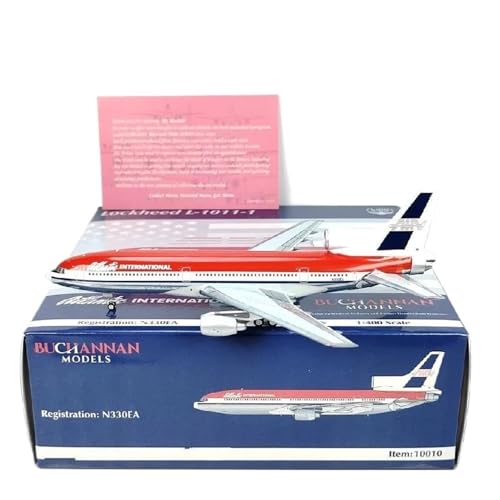 RIVPAHGQ Replika Flugzeugmodelle 1/400 Skala Metall Flugzeug 10010 Für International Airlines L-1011 N330EA Miniatur Airline Modell Für Sammler Vorgefertigte Luftfahrzeug Modelle von RIVPAHGQ