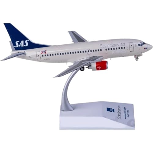 RIVPAHGQ Replika Flugzeugmodelle 1:200 Fertigflugzeug-Modell XX20258 Für SAS Airlines 737-500 LN-BRV Detailliertes Flugzeug Im Maßstab Luftfahrt-Erinnerungsstücke Vorgefertigte Luftfahrzeug Modelle von RIVPAHGQ