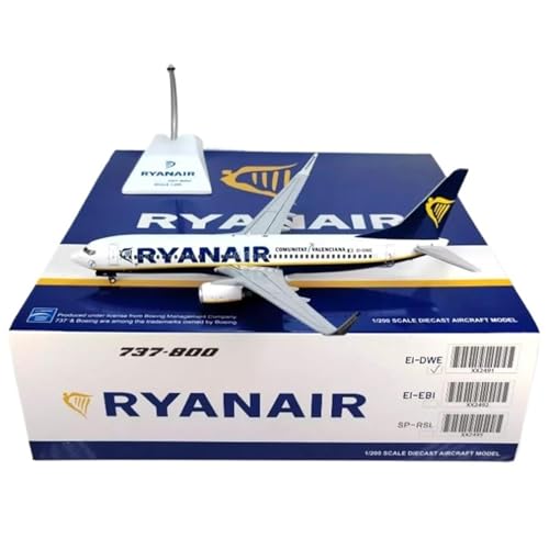 RIVPAHGQ Replika Flugzeugmodelle 1:200 Hochdetailliertes Druckguss-Flugzeugmodell Für Ryanair B737-800 Ei-DWE, Sammlerstück Der Fluggesellschaft Vorgefertigte Luftfahrzeug Modelle von RIVPAHGQ