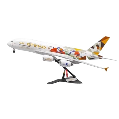 RIVPAHGQ Replika Flugzeugmodelle 1:200 XX2436 Für Etihad Airways A380 A6-APD Metallminiaturen Flugzeugmodell Simulation Druckguss Flugzeugmodell Vorgefertigte Luftfahrzeug Modelle von RIVPAHGQ