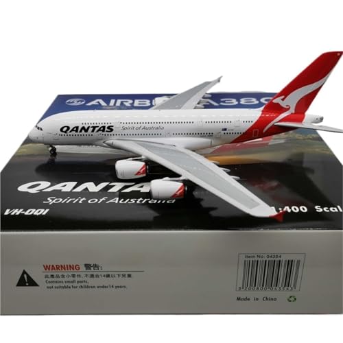 RIVPAHGQ Replika Flugzeugmodelle 1:400 18CM Flugzeugmodell Für Qantas Australian Airlines A380 VH-OQI, Hochdetaillierte Flugzeuganzeige Vorgefertigte Luftfahrzeug Modelle von RIVPAHGQ