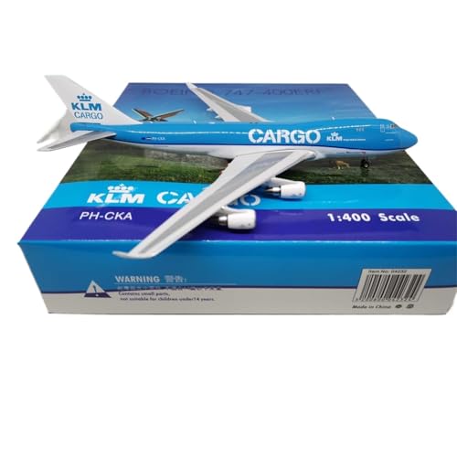 RIVPAHGQ Replika Flugzeugmodelle 1:400 Detailliertes Verkehrsflugzeugmodell Für KLM Cargo B747-400 PH-CKA, Fertige Flugzeugnachbildung Aus Legierung Vorgefertigte Luftfahrzeug Modelle von RIVPAHGQ