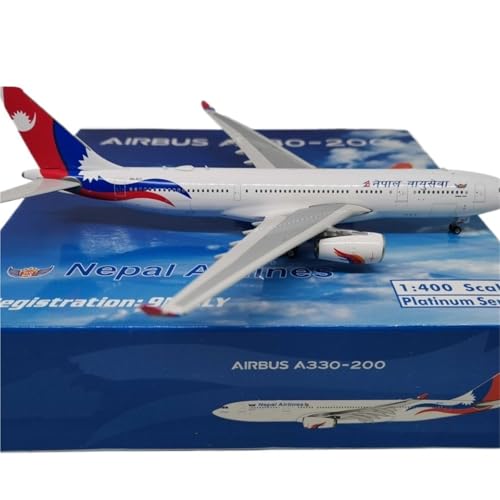 RIVPAHGQ Replika Flugzeugmodelle 1:400 Druckgegossenes Flugzeug Für Nepal Airlines A330-200 9N-ALY Flugzeugmodellbausatz Büro Schreibtisch Dekor Vorgefertigte Luftfahrzeug Modelle von RIVPAHGQ