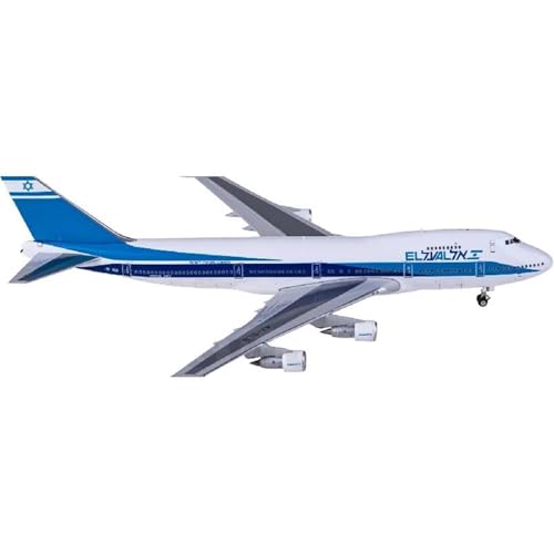 RIVPAHGQ Replika Flugzeugmodelle 1:400 Fertigflugzeug-Nachbildung Aus Legierung PH11805 Für EL Al 747-200 4X-AXB Flugzeug-Flugmodell Zur Anzeige Vorgefertigte Luftfahrzeug Modelle von RIVPAHGQ