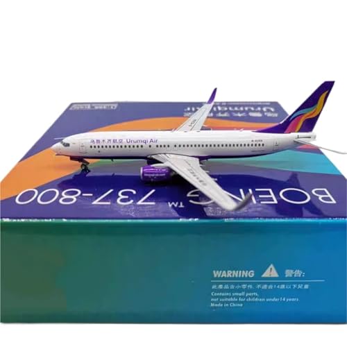 RIVPAHGQ Replika Flugzeugmodelle 1:400 Flugzeugreplik Im Maßstab 9CM Für Urumqi Airlines B737-800 B-6268 Druckguss-Flugzeugmodell Büro Schreibtisch Dekor Vorgefertigte Luftfahrzeug Modelle von RIVPAHGQ