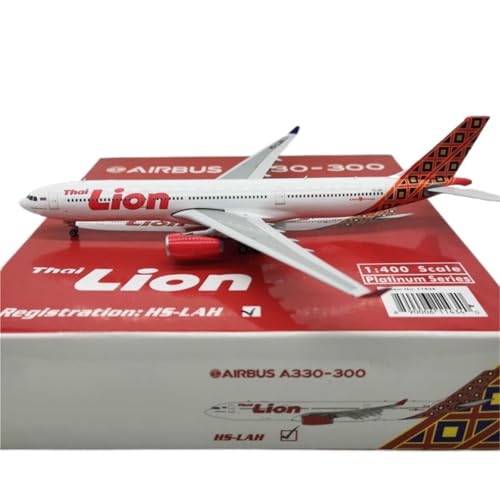 RIVPAHGQ Replika Flugzeugmodelle 1:400 Miniatur-Verkehrsflugzeugmodell Für Thai Lion Air A330-300 HS-LAH, Maßstab 1:400 Druckguss, Detailliertes Flugzeug Vorgefertigte Luftfahrzeug Modelle von RIVPAHGQ