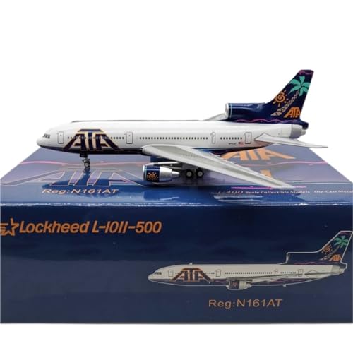 RIVPAHGQ Replika Flugzeugmodelle 1:400 Miniatur-Verkehrsflugzeugmodell Für United Airlines L-1011 N161AT Maßstab Druckguss Detailliertes Flugzeug Vorgefertigte Luftfahrzeug Modelle von RIVPAHGQ