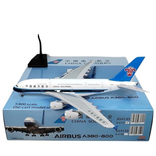 RIVPAHGQ Replika Flugzeugmodelle 1:400 Miniaturflugzeug Für China Southern Airlines A380 B-6137 SkyTeam Abnehmbare Räder Maßstabsgetreuer Flugzeugmodellbausatz Vorgefertigte Luftfahrzeug Modelle von RIVPAHGQ