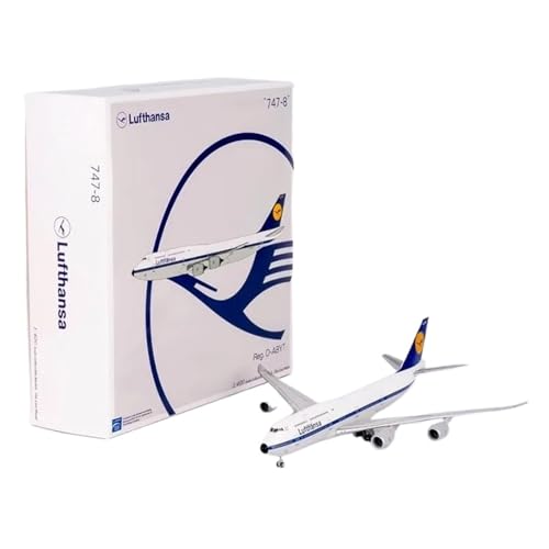 RIVPAHGQ Replika Flugzeugmodelle 1:400 Skala Modell Flugzeug Für Lufthansa B747-8 D-ABYT Druckguss Flugzeuge Modell Statische Sammlerstücke Vorgefertigte Luftfahrzeug Modelle von RIVPAHGQ