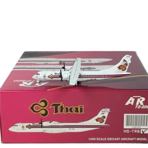 RIVPAHGQ Replika Flugzeugmodelle 1:400 Statisches Modellflugzeug Für Thai Airways ATR 72-200 HS-TRB, Hochdetailliertes Modellflugzeug Zum Sammeln Vorgefertigte Luftfahrzeug Modelle von RIVPAHGQ