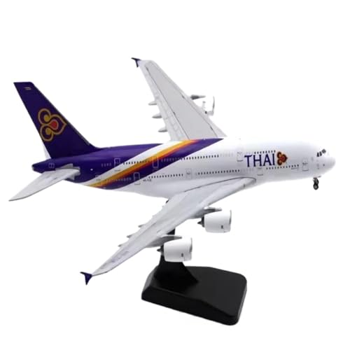 RIVPAHGQ Replika Flugzeugmodelle Druckguss-Modellflugzeuge Im Maßstab 1:400 Für Thai Airways A380 HS-TUE Fertigflugzeuge Für Erwachsenensammlungen Vorgefertigte Luftfahrzeug Modelle von RIVPAHGQ